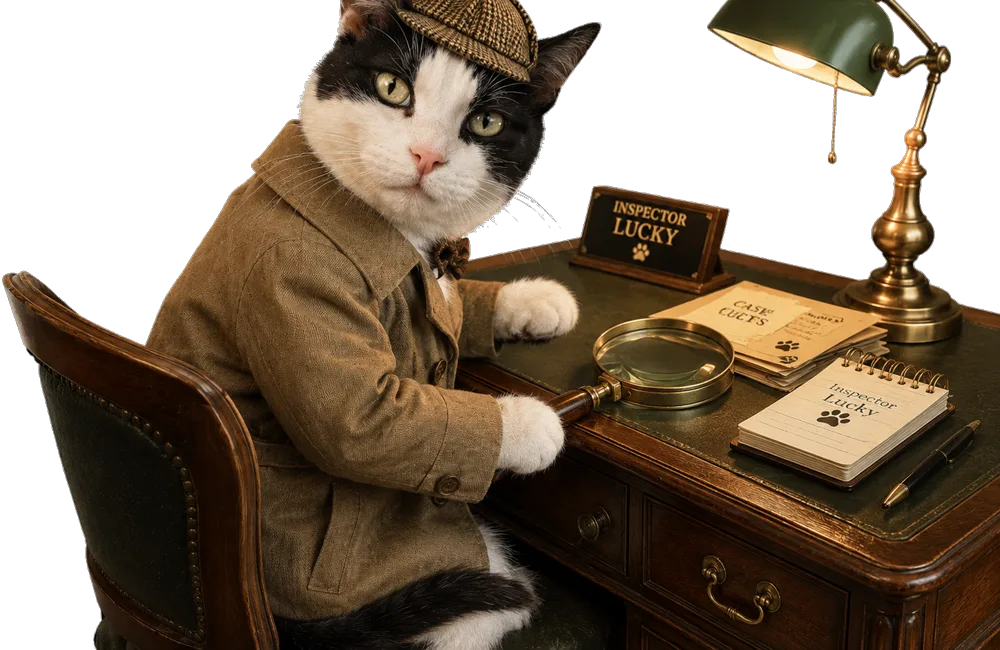 Decoratieve detectiveprops met bureau-elementen